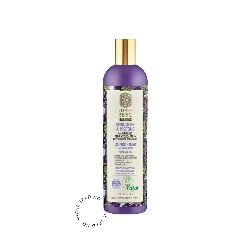 Super Siberica Kedr, rose & proteins. Conditioner for Weak Hair, 400ml