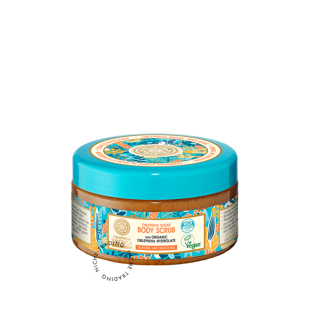 NS Oblepikha. Renewal and Smoothing Body Scrub, 300ml - Natura Siberica | Niche Trading Qatar
