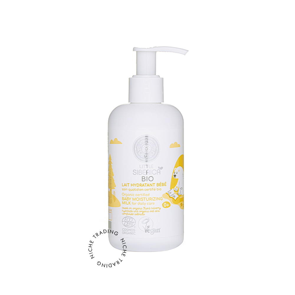 Little Siberica. Organic certified Baby Moisturizing Milk for daily care, 250ml