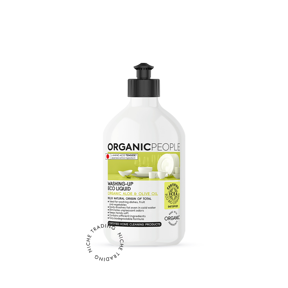 Organic People. Washing-up eco liquid. Organic Aloe & Olive oil, 500ml