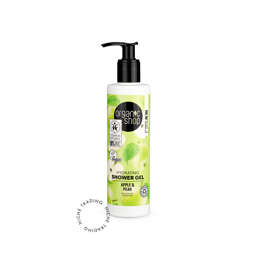 OS Hydrating Shower Gel Apple and Pear, 280ml - Organic Shop | Niche Trading Qatar