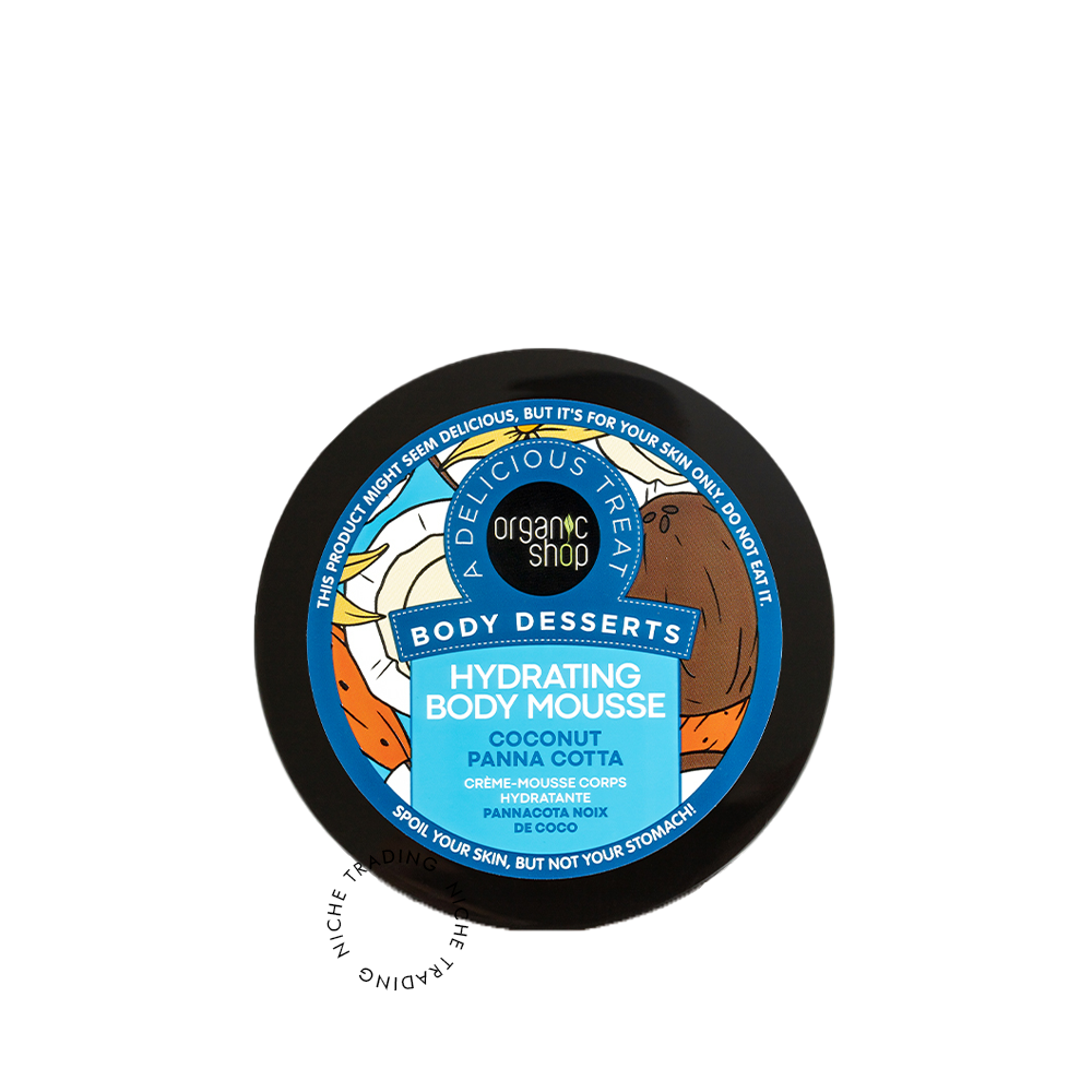 Organic Shop Body Desserts Hydrating Body Mousse Coconut Panna Cotta, 450ml