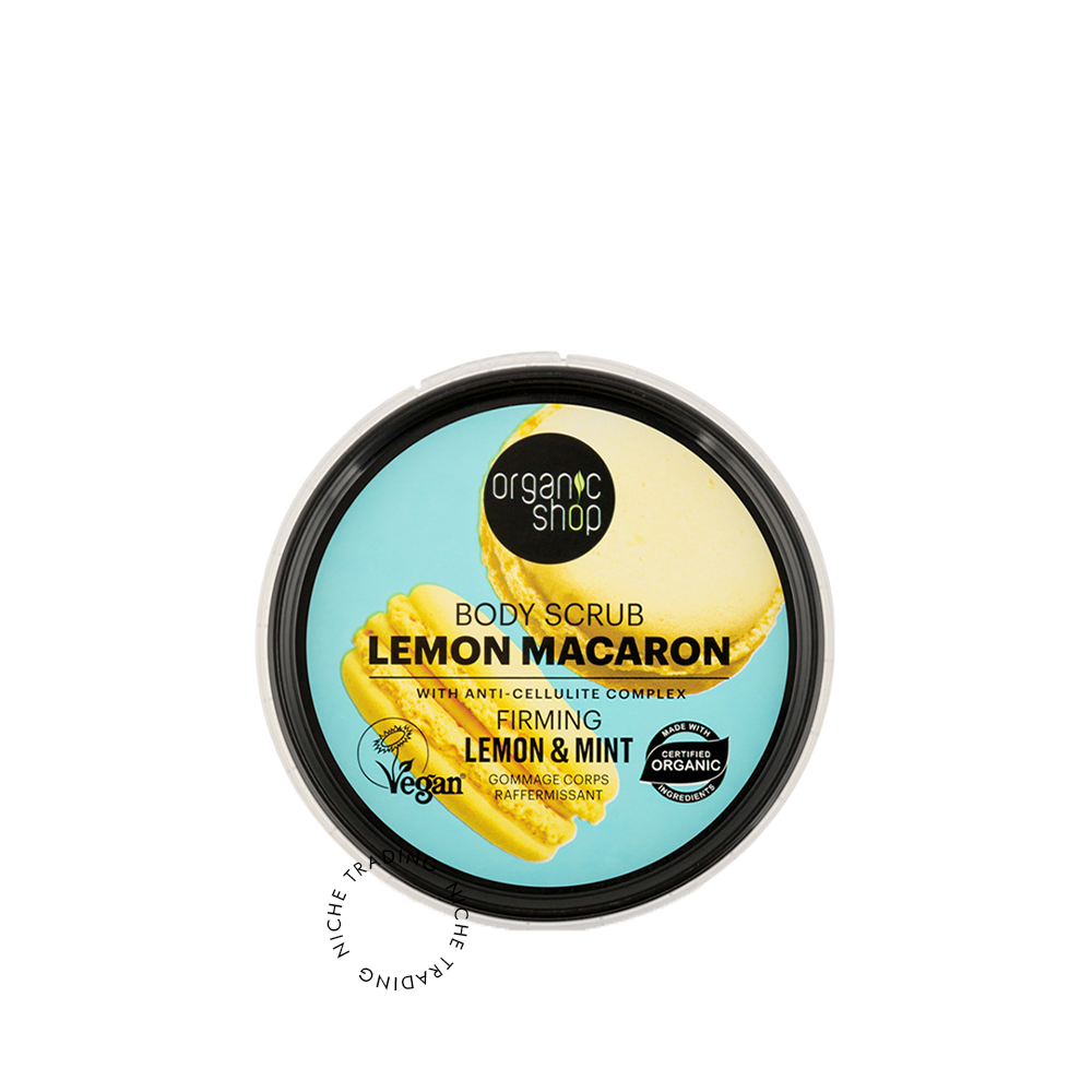 OS Lemon Macaron body scrub. Firming. Lemon & Mint, 250ml