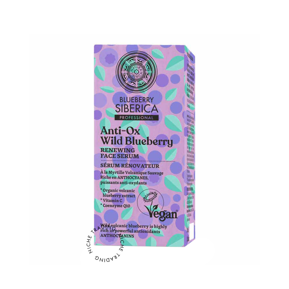 Natura Siberica Anti-OX Wild Blueberry. Renewing face serum, 30ml