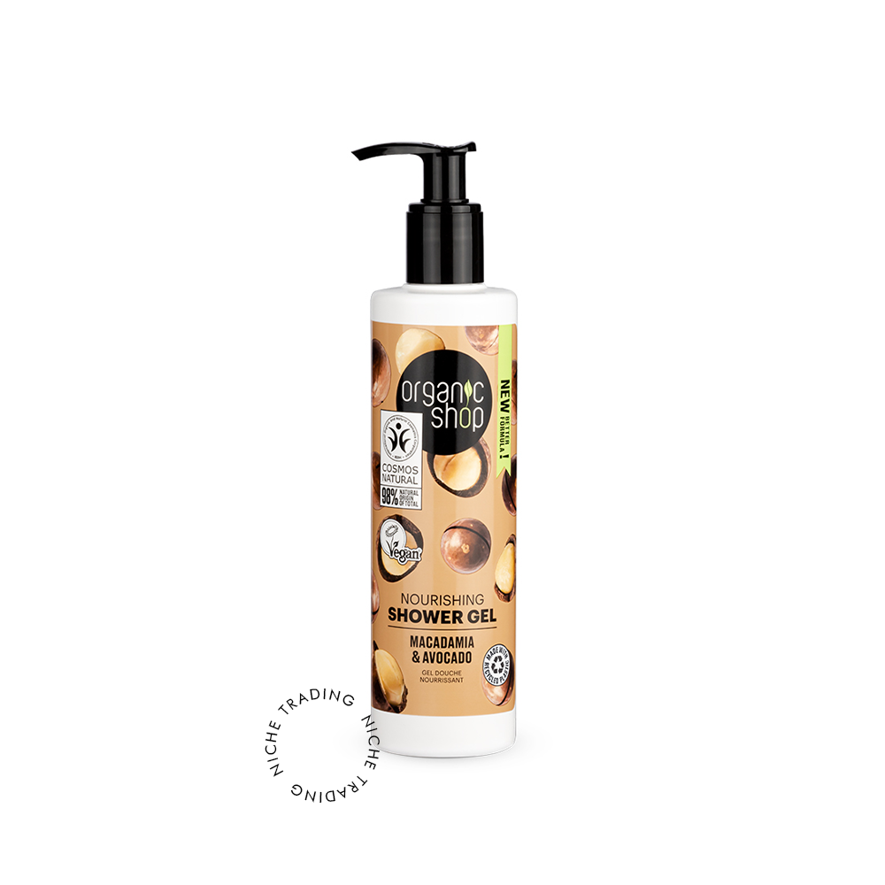 OS Nourishing Shower Gel Macadamia and Avocado, 280ml - Organic Shop | Niche Trading Qatar
