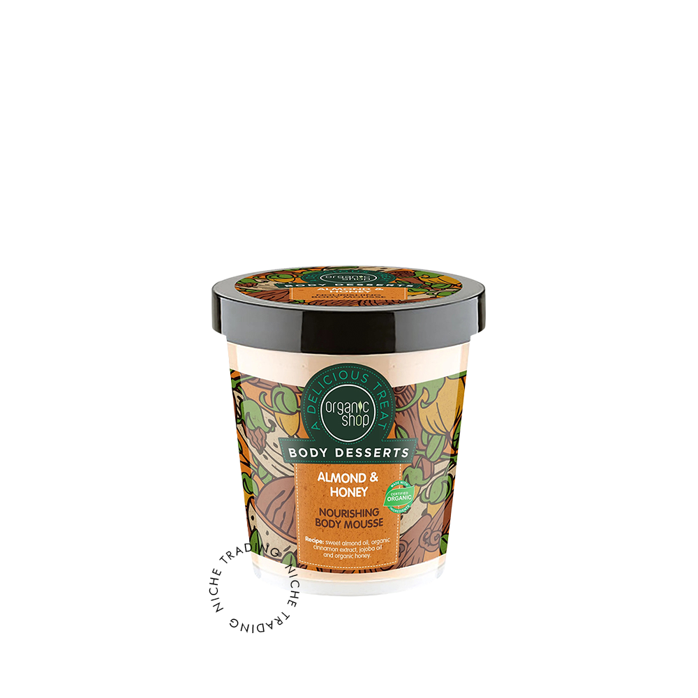 Organic Shop Body Dessert Almond & Honey Nourishing Body Mousse, 450ml - Organic Shop | Niche Trading Qatar