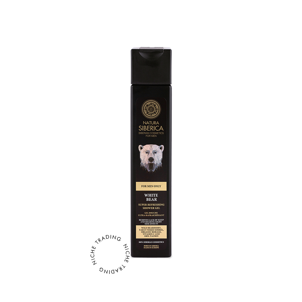 NS Men Super Refreshing Shower Gel White Bear, 250ml - Natura Siberica | Niche Trading Qatar