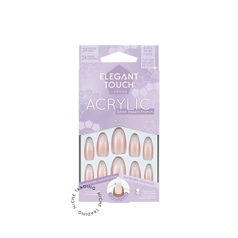 Elegant Touch French Acrylic No 03 Long Square - Elegant Touch | Niche Trading Qatar