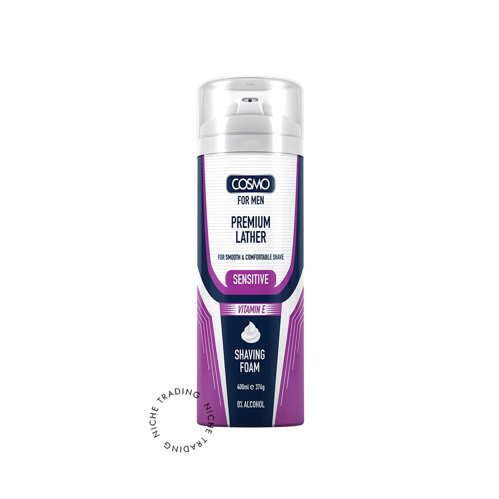 Cosmo Shaving Foam Sensitive Vitamine E 400ml - Cosmo | Niche Trading Qatar