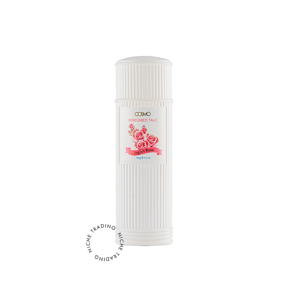 Cosmo Perfumed Talc English Rose 125gm - Cosmo | Niche Trading Qatar