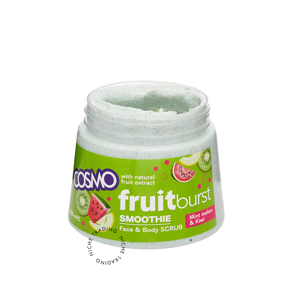 Cosmo Mint Melon & Kiwi Fruitburst Face and Body Scrub 500ml