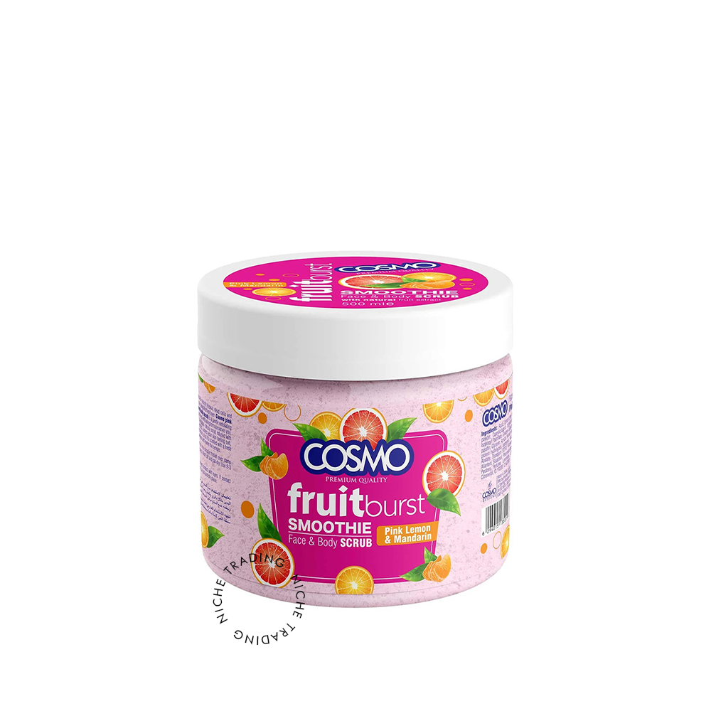 Cosmo Pink Lemon & Mandarin Fruitburst Face & Body Scrub 500ml - Cosmo | Niche Trading Qatar