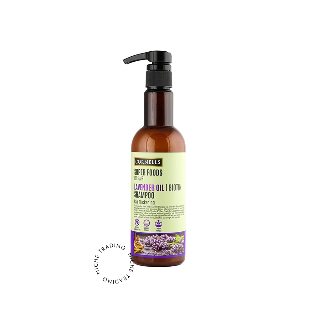 Cornells Super Foods Lavender Oil / Biotin Shampoo 500ml - Cornells | Niche Trading Qatar