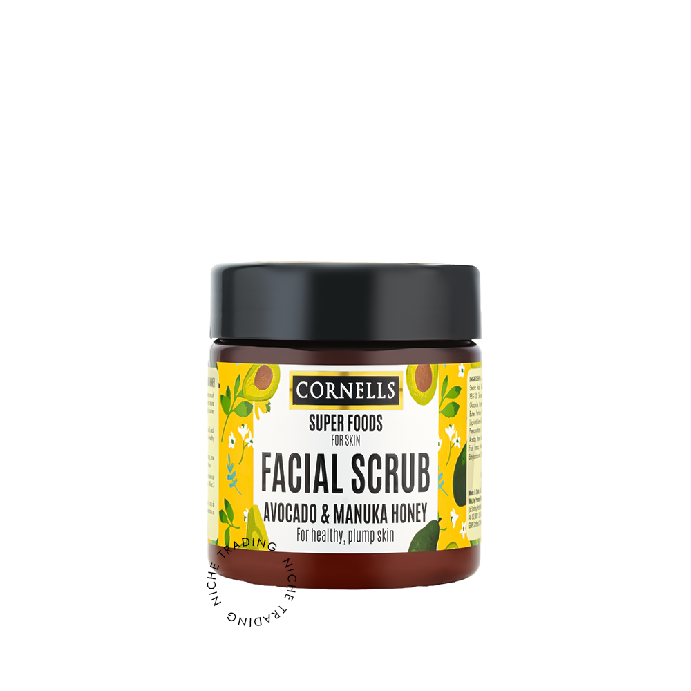 Cornells Avocado & Manuka Honey Facial Scrub Super Foods for Skin 330ml