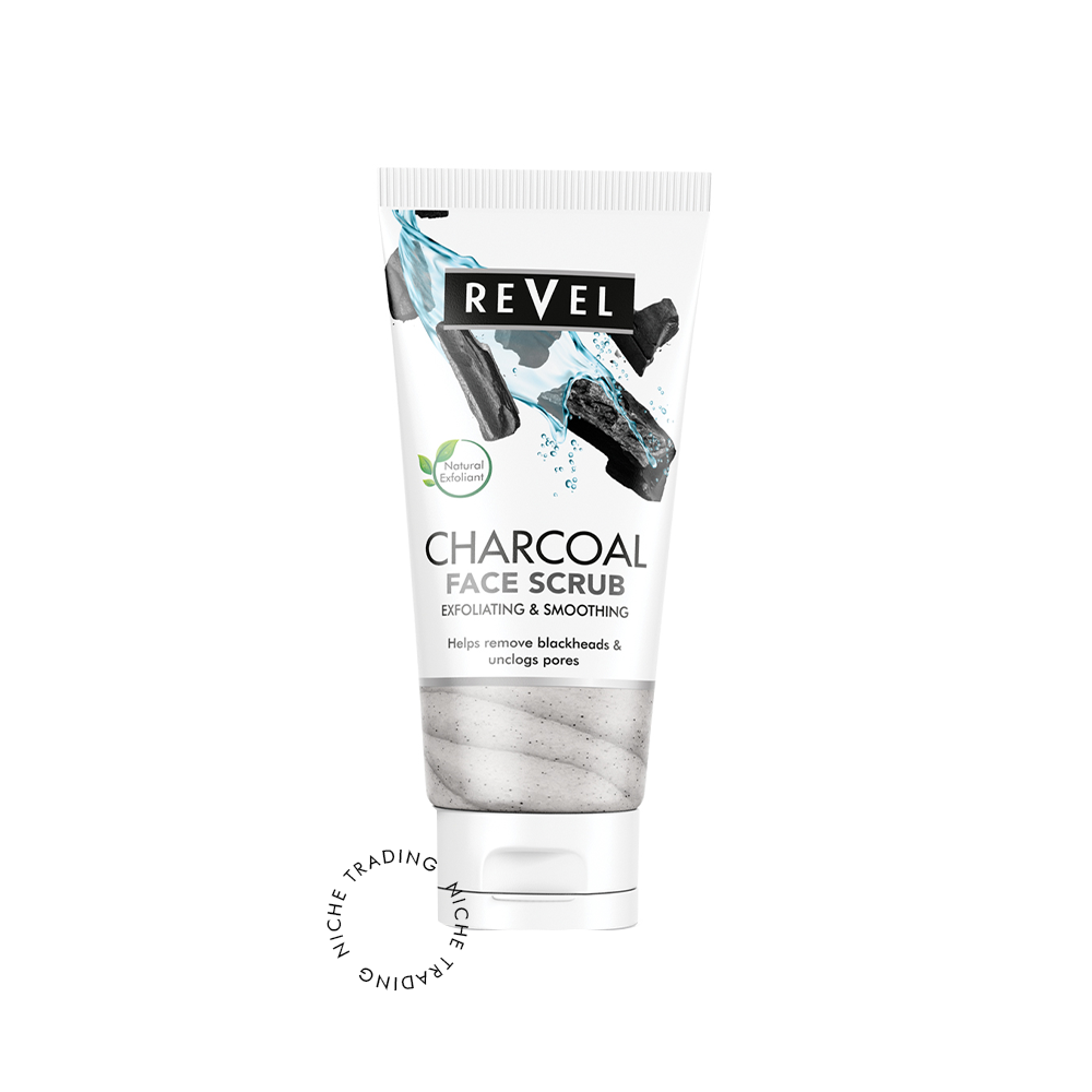 Revel Charcoal Instant Glow Face Scrub 150ml - Revel | Niche Trading Qatar