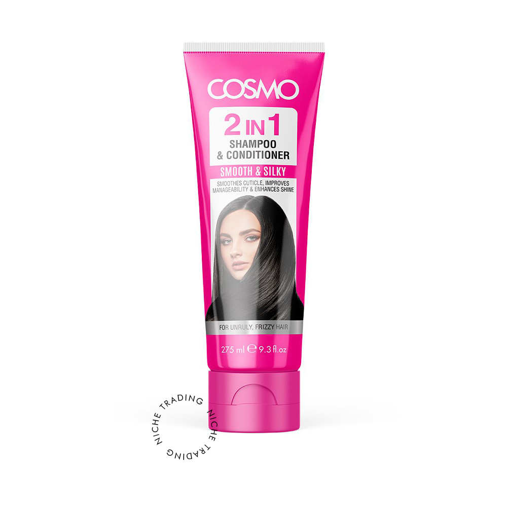 Cosmo Smooth & Silky 2in1 Shampoo & Conditioner 275ml - Cosmo | Niche Trading Qatar