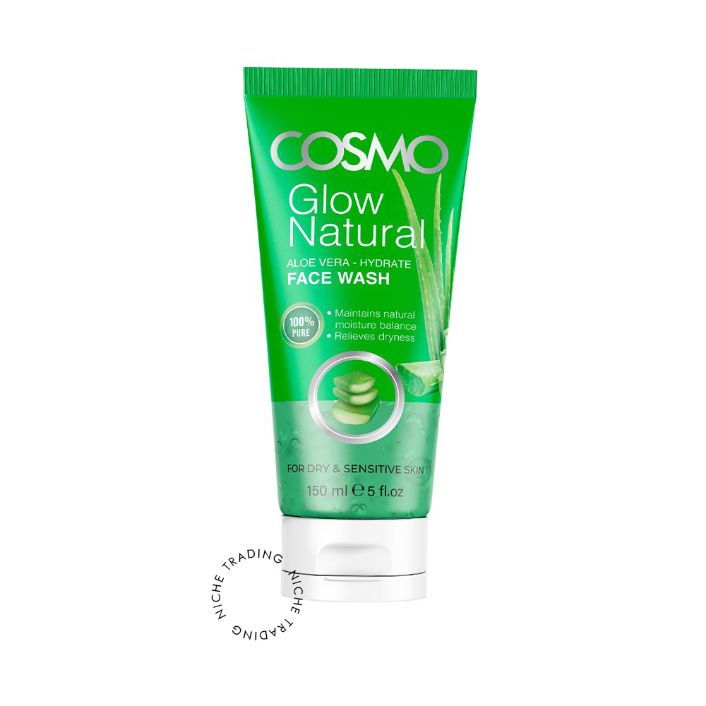 Cosmo Aloe Vera Glow Natural Face Wash 150ml - Cosmo | Niche Trading Qatar
