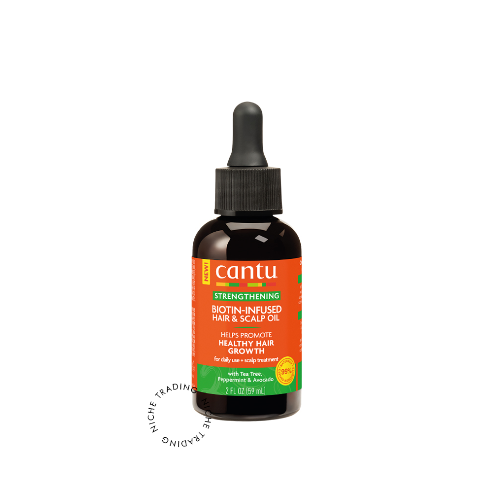Cantu Strengthen & Restore Biotin Infused Oil 59ml — Hair Strengthening & Growth Oil — Available in Qatar