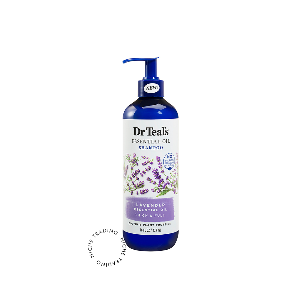 Dr Teals Lavender Thick & Full Shampoo 473ml - Dr. Teal's | Niche Trading Qatar