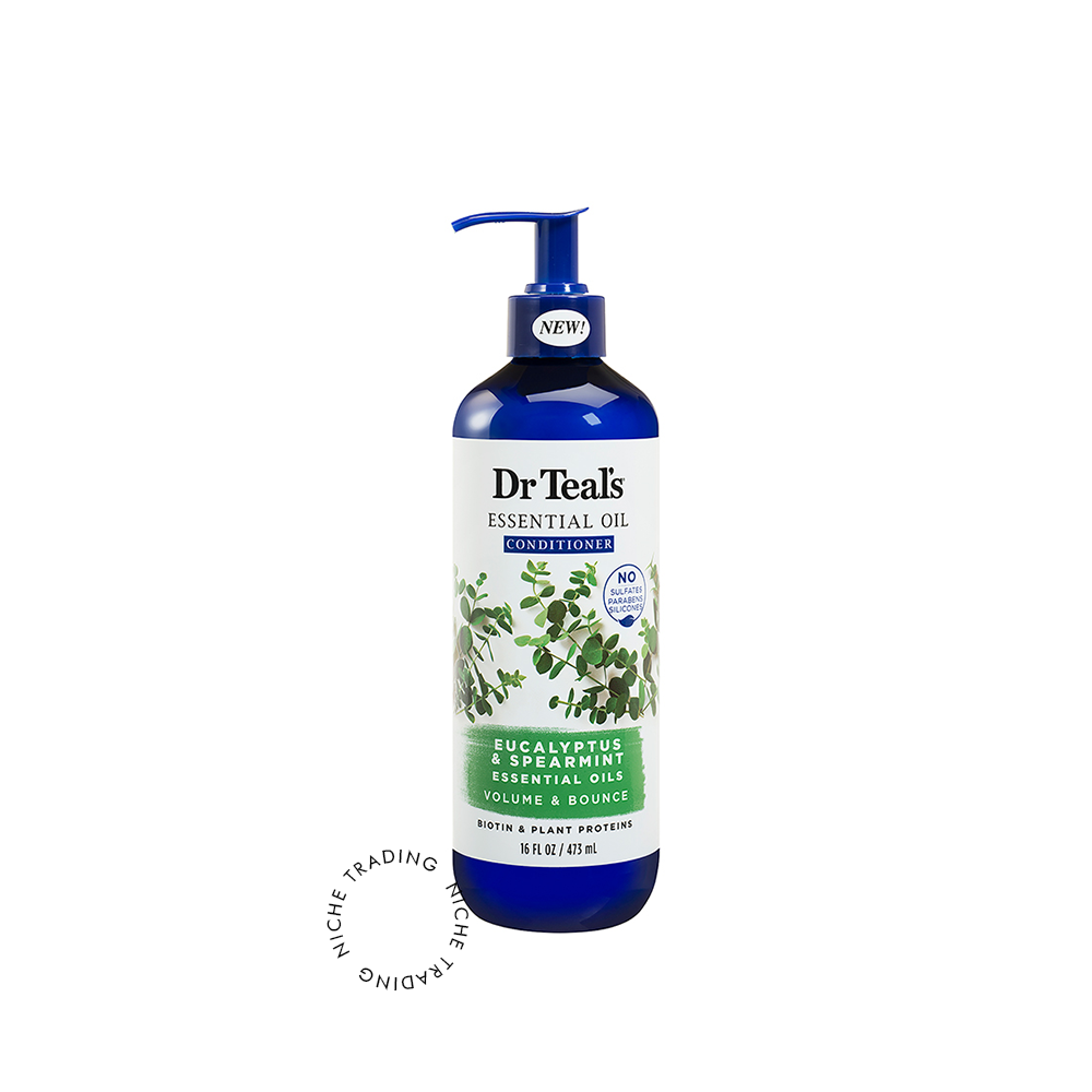 Dr Teal's Eucalyptus & Spearmint Volume & Bounce Conditioner 473ml — Volumizing Hair Care — Available in Qatar