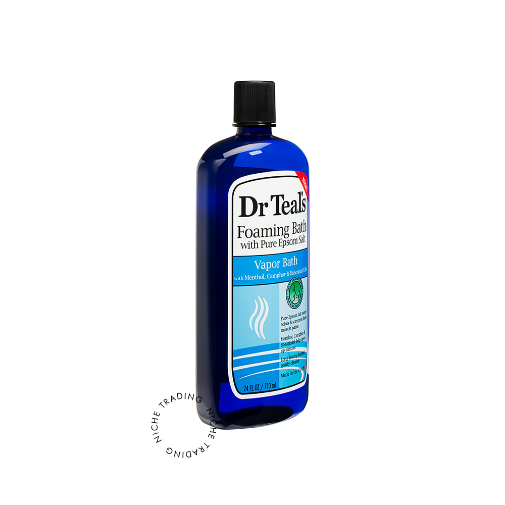 Dr Teal S Foaming Bath with Pure Epsom Salt Vapor Bath with Menthol Camphor & Essential Oils 710ml