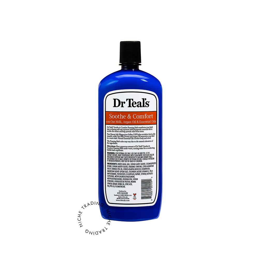 Dr Teal S Foaming Bath with Pure Epsom Salt Oat Milk & Argan Oil 1000ml