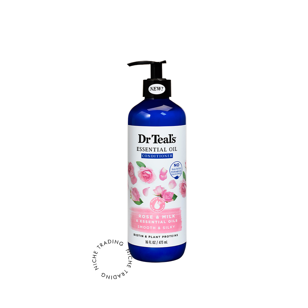 Dr Teals Rose & Milk Conditioner 473ml - Dr. Teal's | Niche Trading Qatar