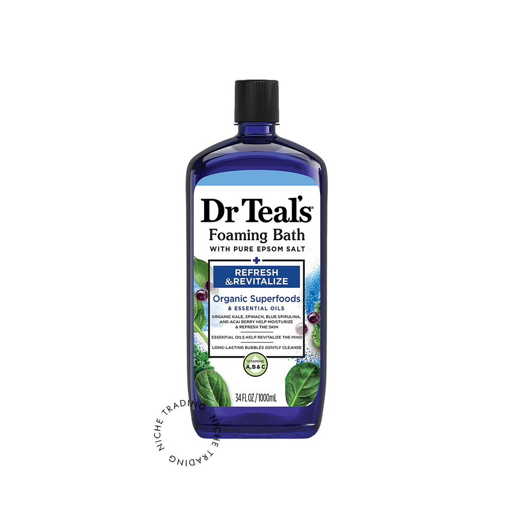 Dr Teals Superfoods Foaming Bath 1000ml - Dr. Teal's | Niche Trading Qatar