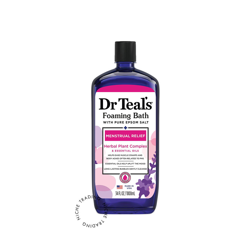 Dr Teals Menstrual Relief Foaming Bath 1000ml - Dr. Teal's | Niche Trading Qatar