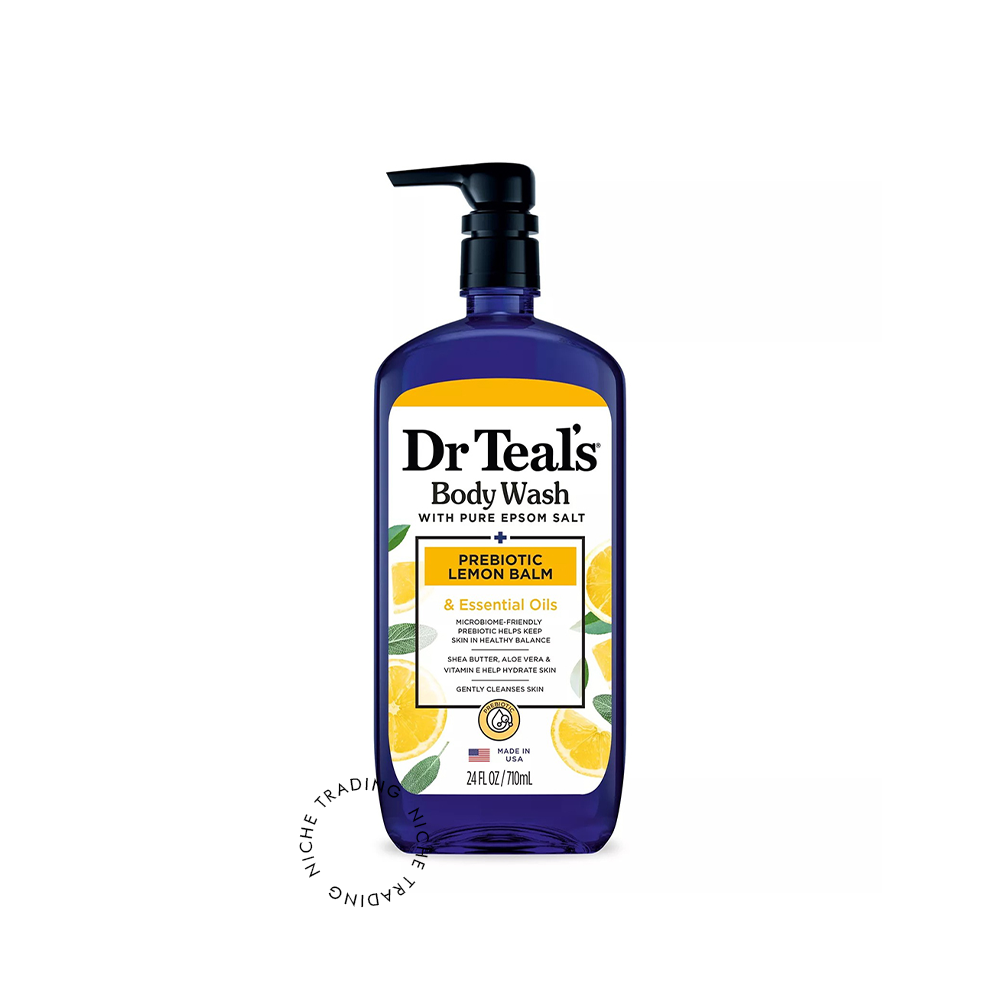 Dr Teals Prebiotic Lemon Balm & Sage Body Wash 710ml - Dr. Teal's | Niche Trading Qatar