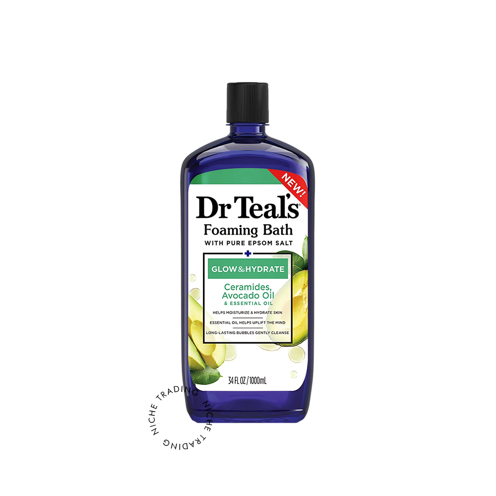 Drt Glow & Hydrate Foaming Bath 1000ml - Dr. Teal's | Niche Trading Qatar