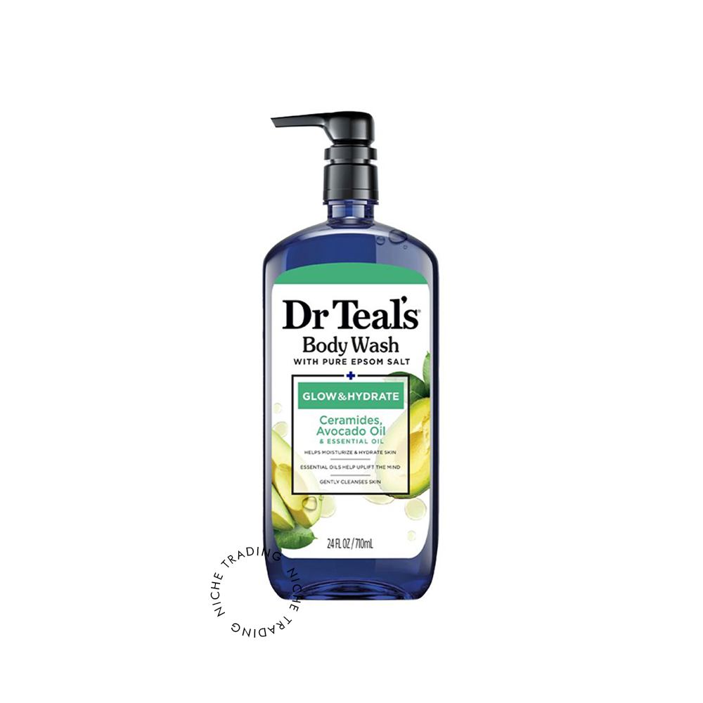 Drt Glow & Hydrate Body Wash 710ml - Dr. Teal's | Niche Trading Qatar