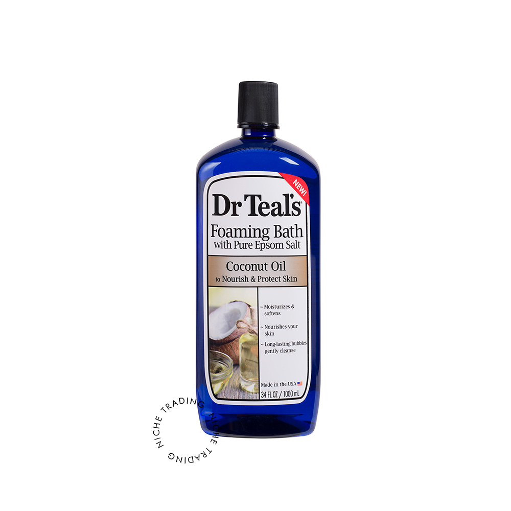 Dr Teals Coconut Oil Foaming Bath with Pure Epsom Salt 1000ml - Dr. Teal's | Niche Trading Qatar