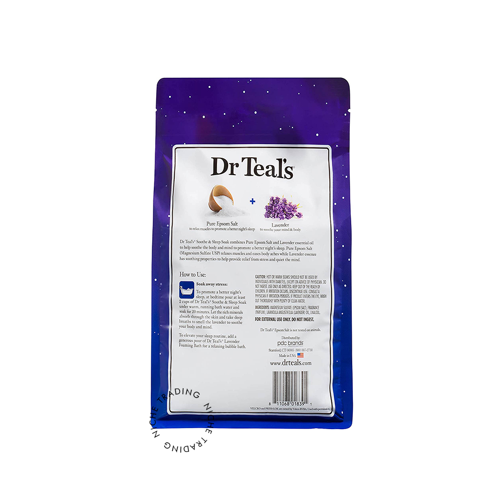 Dr. Teals Dr Teals Pure Epsom Salt Nighttime Therapy Soothe & Sleep Soak with Essential Oil 4 Lbs 1.81kg