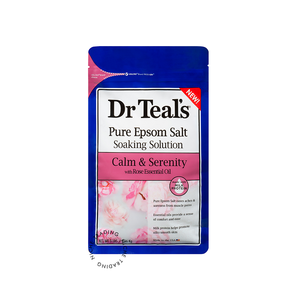 Dr Teals Calm & Serenity Pure Epsom Bath Salt - 3lb 1.36kg - Dr. Teal's | Niche Trading Qatar