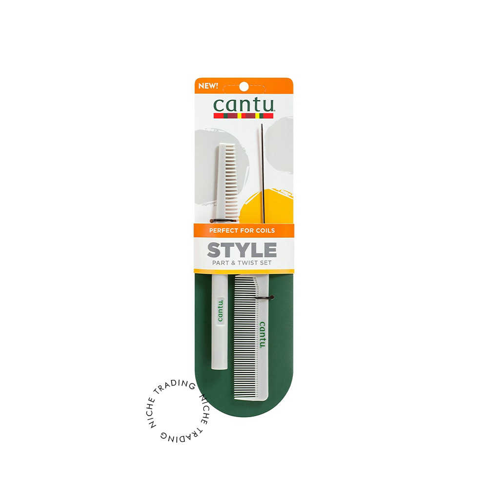 Cantu Spiral Style Part and Twist Comb 2Ct Pack - Cantu | Niche Trading Qatar