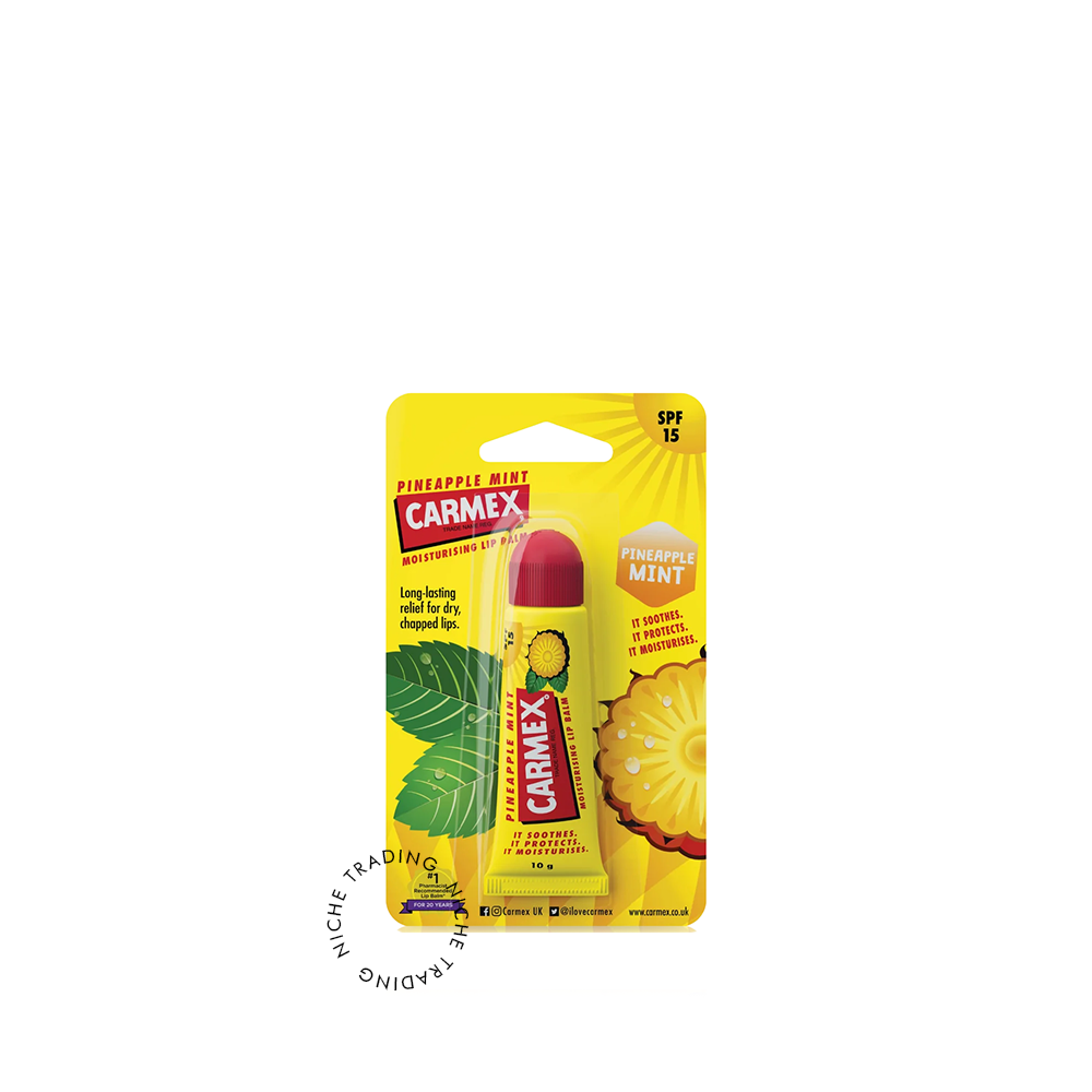Carmex Pineapple & Mint Lip Balm – Soothing Lip Care Tube | 10g - Carmex | Niche Trading Qatar