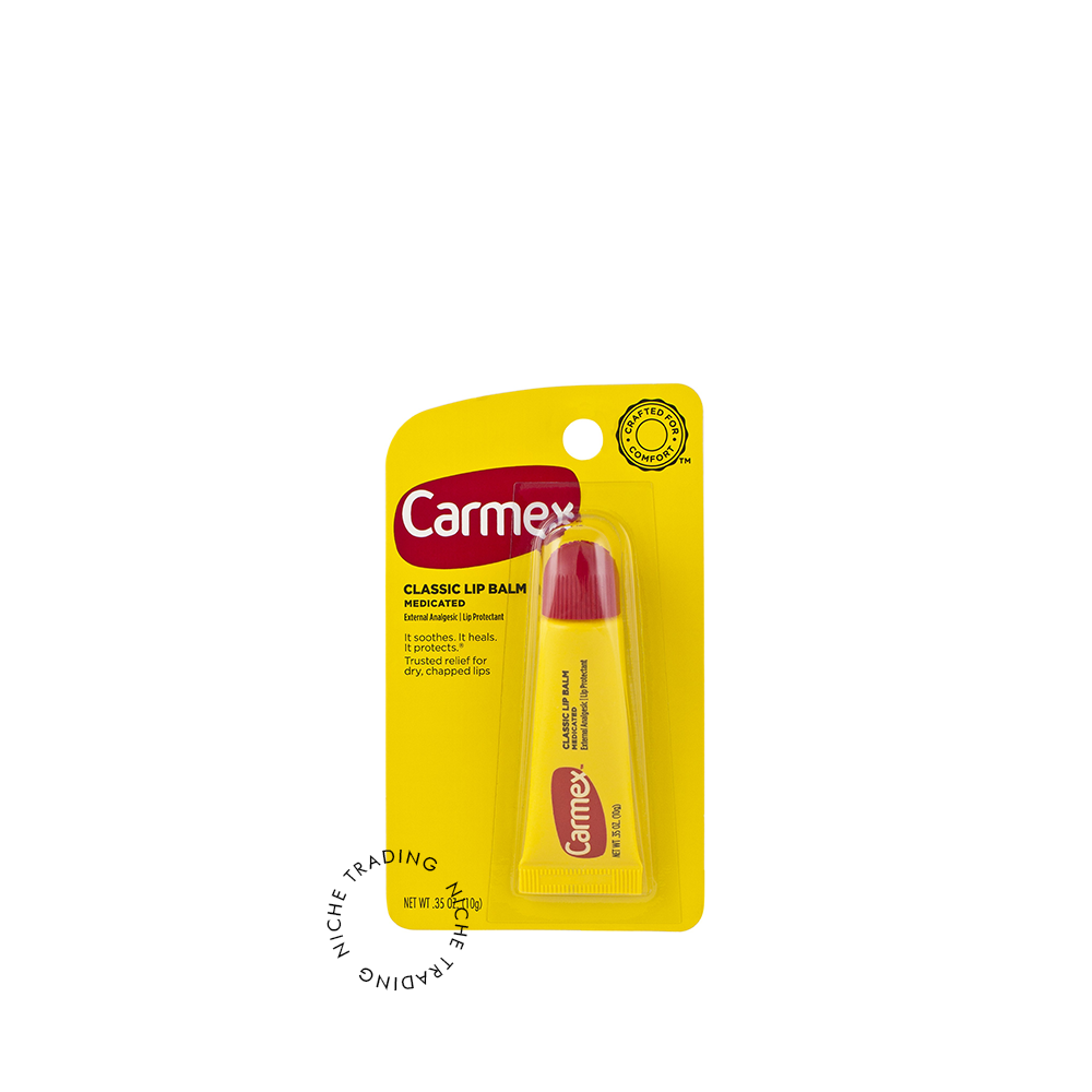 Carmex 10g Medicated Lip Balm Tube – Repairs & Protects Dry Lips - Carmex | Niche Trading Qatar