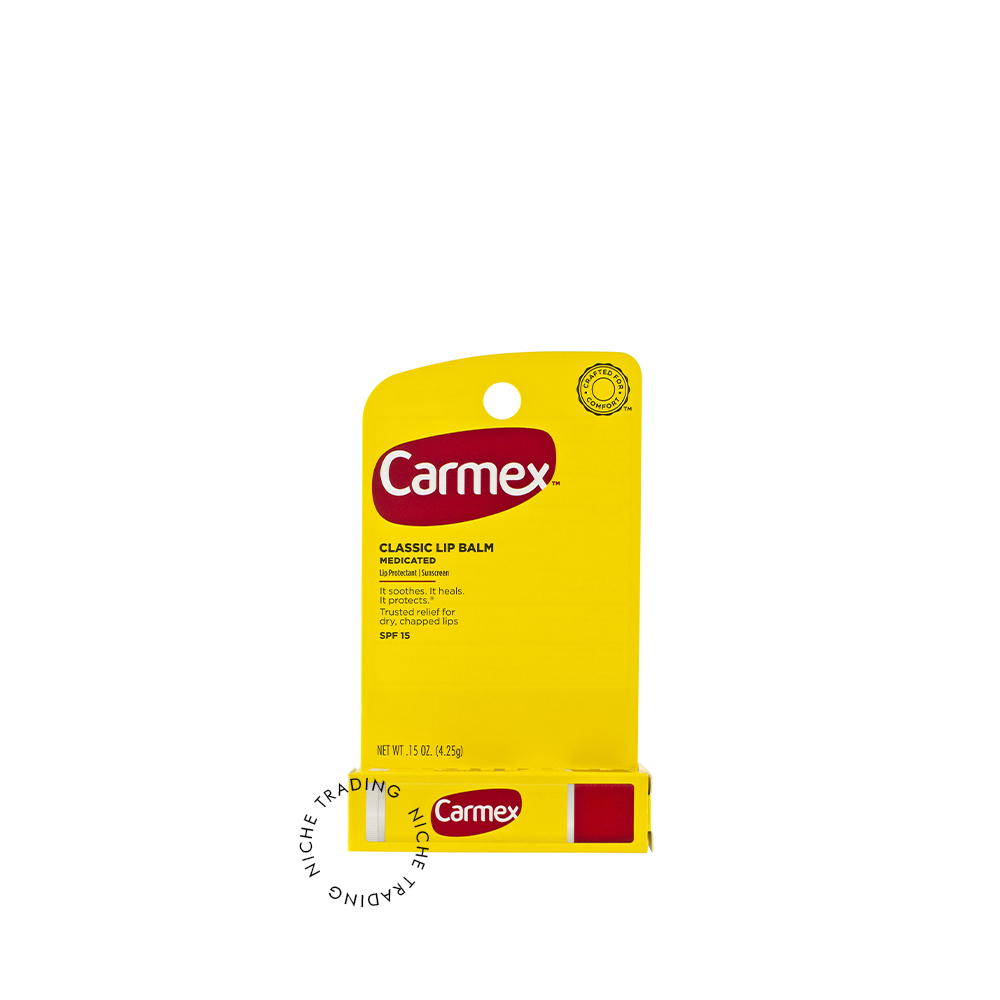 Carmex SPF 15 Lip Balm Stick – Original Flavor Carded Packaging - Carmex | Niche Trading Qatar