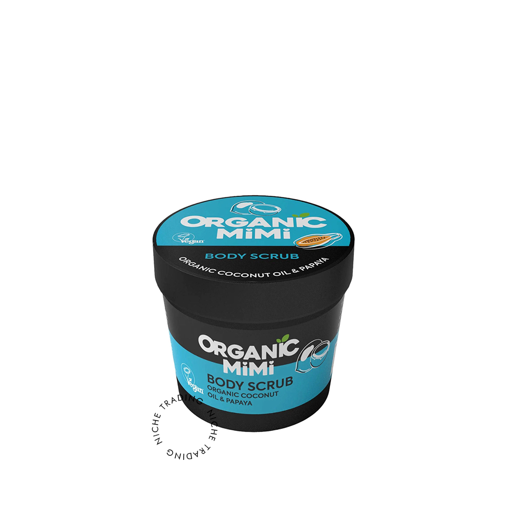 Body Scrub Coconut & Papaya, 120g - Organic Mimi | Niche Trading Qatar