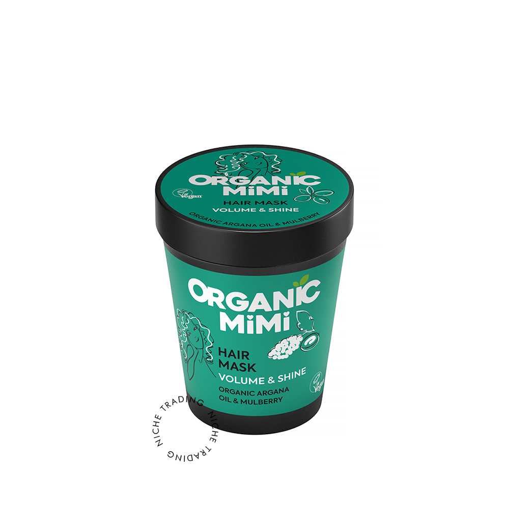 Hair Мask Volume and Shine Argana and Mulberry, 200ml - Organic Mimi | Niche Trading Qatar