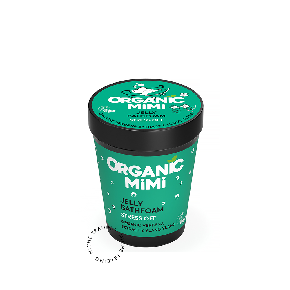 Jelly Bathfoam Stress Off Verbena & Ylang Ylang, 200ml - Organic Mimi | Niche Trading Qatar