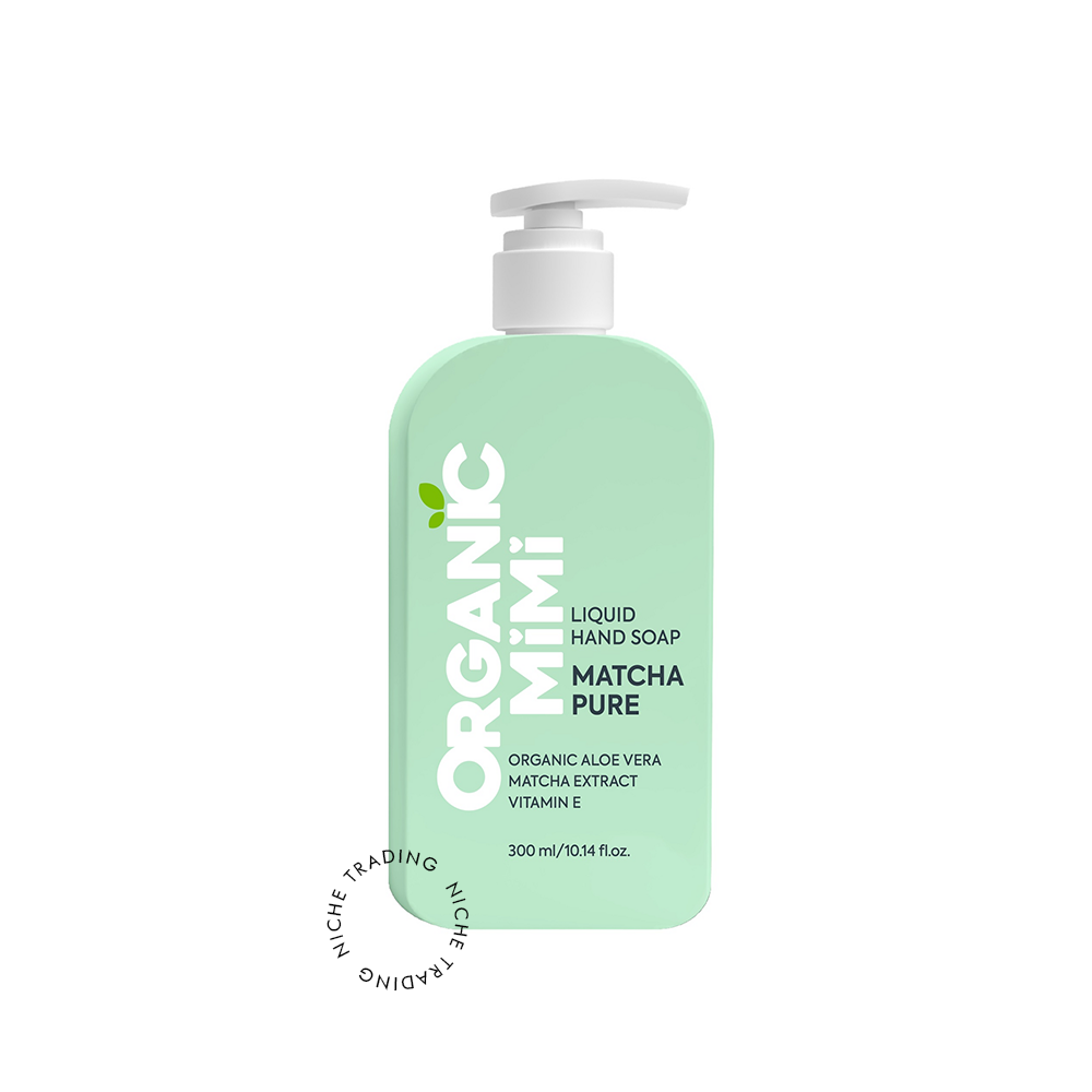 Liquid Hand Soap Matcha Pure Matcha & Aloe Vera 300ml - Organic Mimi | Niche Trading Qatar