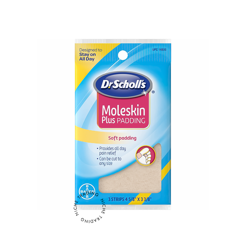 Dr Scholls Moleskin Padding 3 Strips - Dr. Scholl's | Niche Trading Qatar