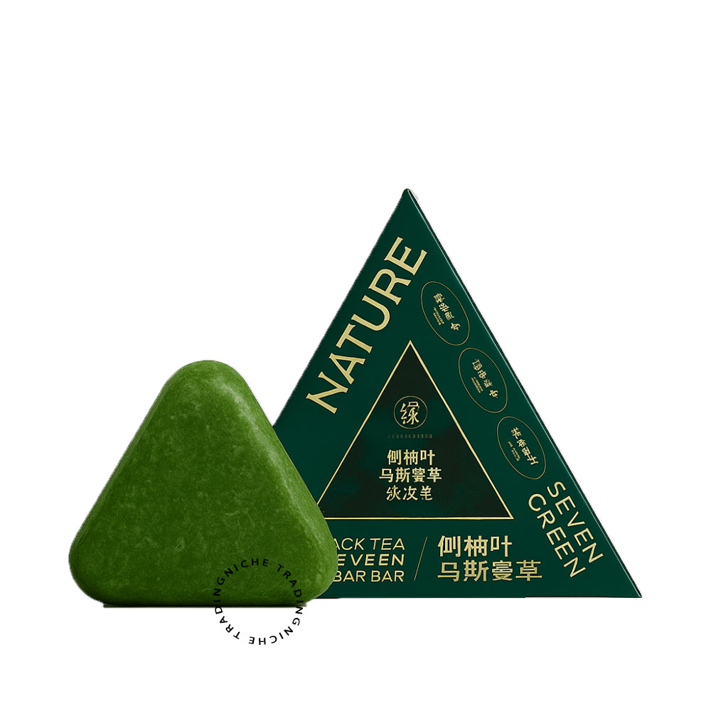 Seven Green Solid Herbal Anti Hair Fall Shampoo Bar - Sevengreen | Niche Trading Qatar